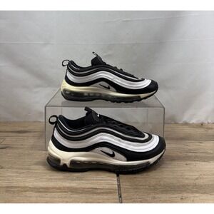 Nike Air Max 97 White Black Athletic Running Shoes Sneakers Womens 6.5